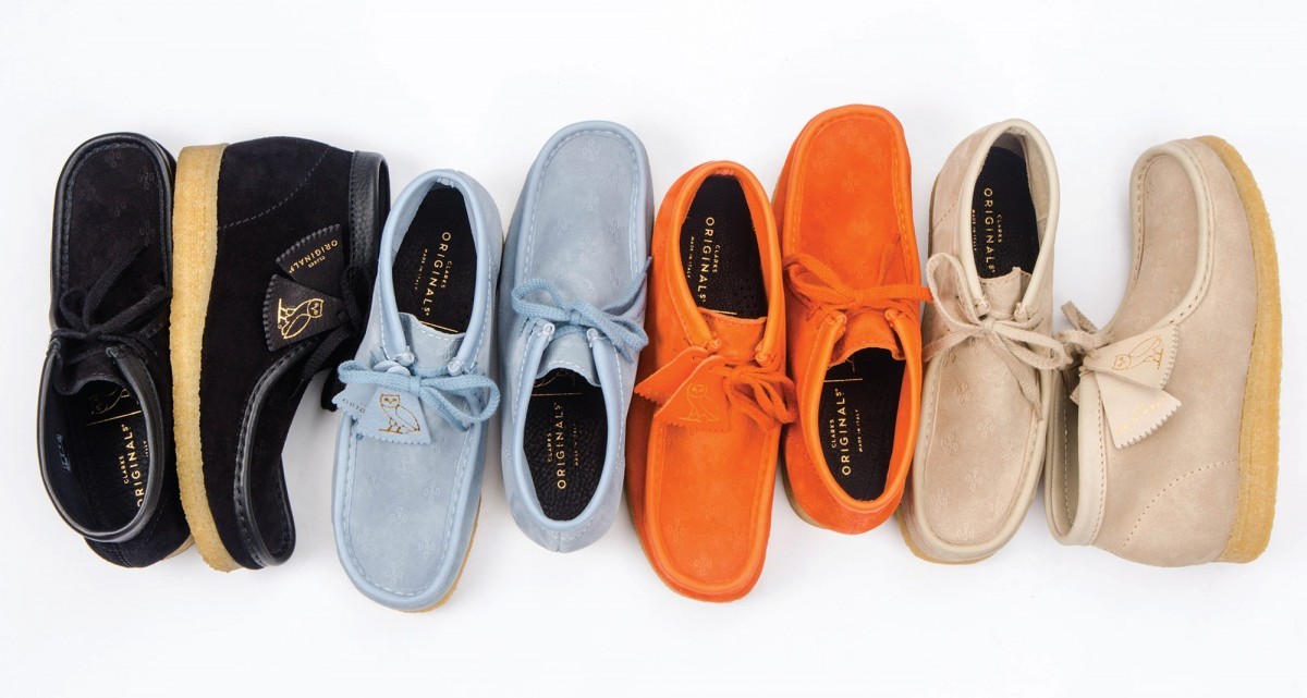 clark wallabees two tone