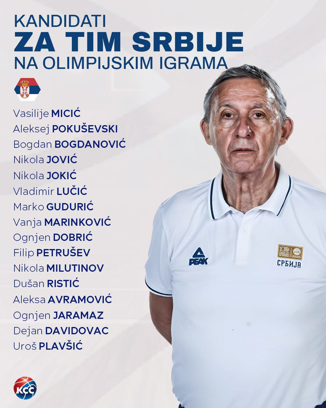 tim nasional Serbia untuk Olimpiade 2024 Paris
